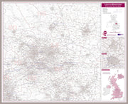 UK00774_L_MGFAL - Leeds and Bradford Postcode Sector Map