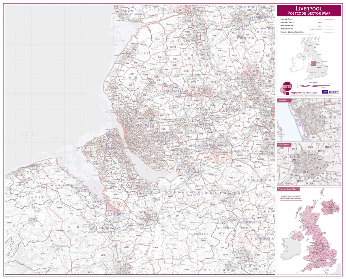 UK00776_L_PAPER Liverpool Postcode Sector Map