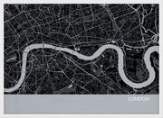 LS01554_S_WDWHI - London City Street Map Print Charcoal