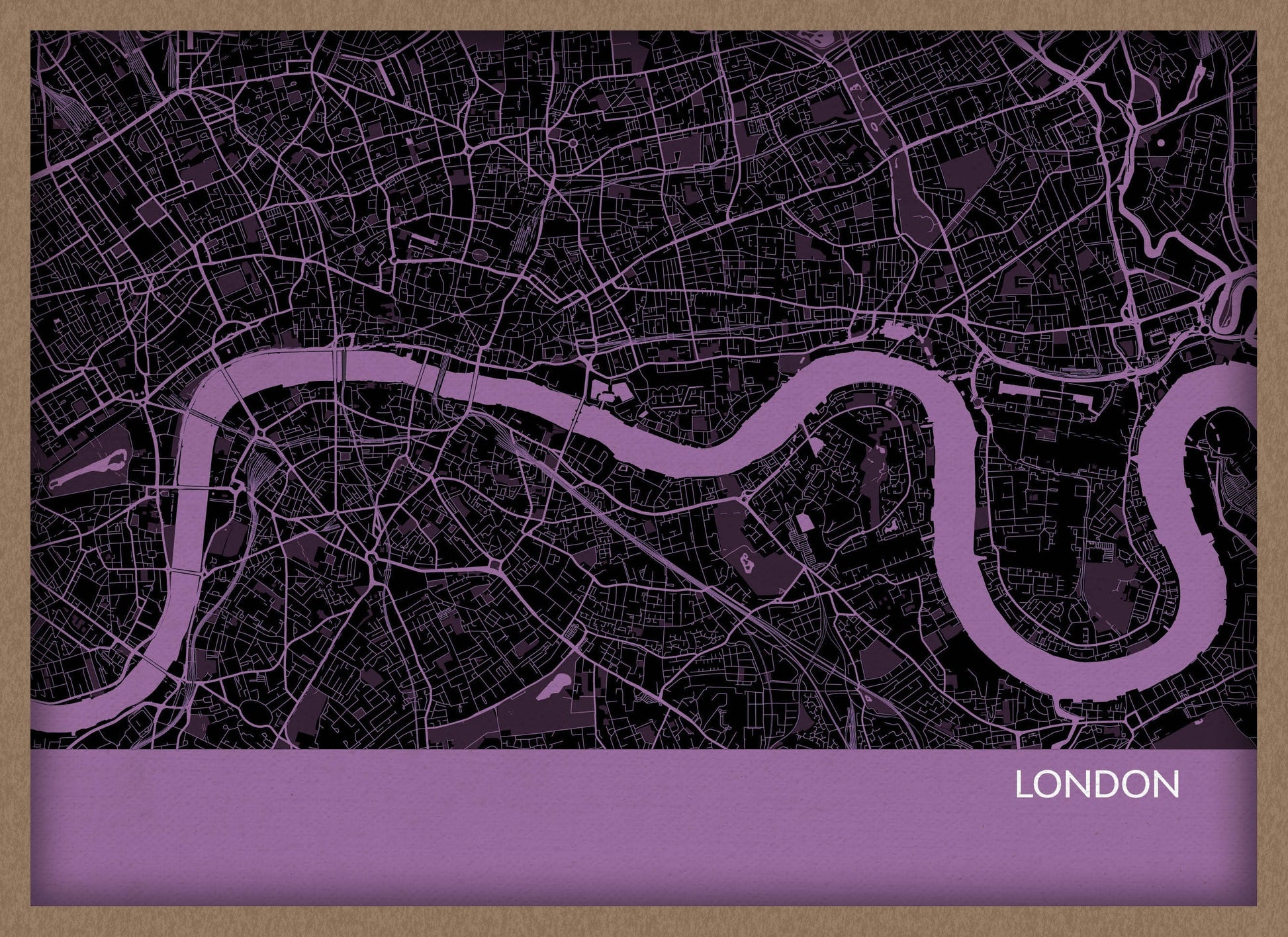 LS01555_3_WDOAK - London City Street Map Print Mauve