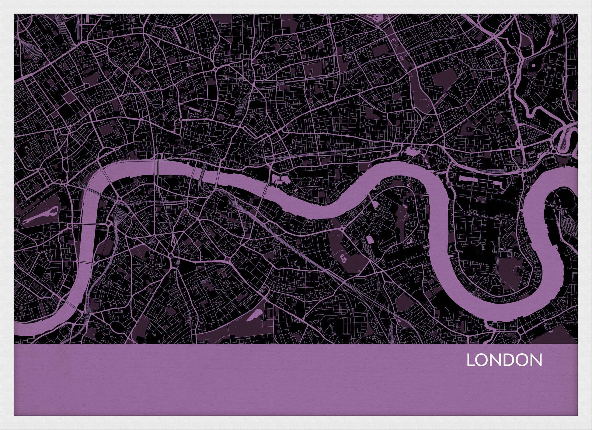 LS01555_3_WDWHI - London City Street Map Print Mauve