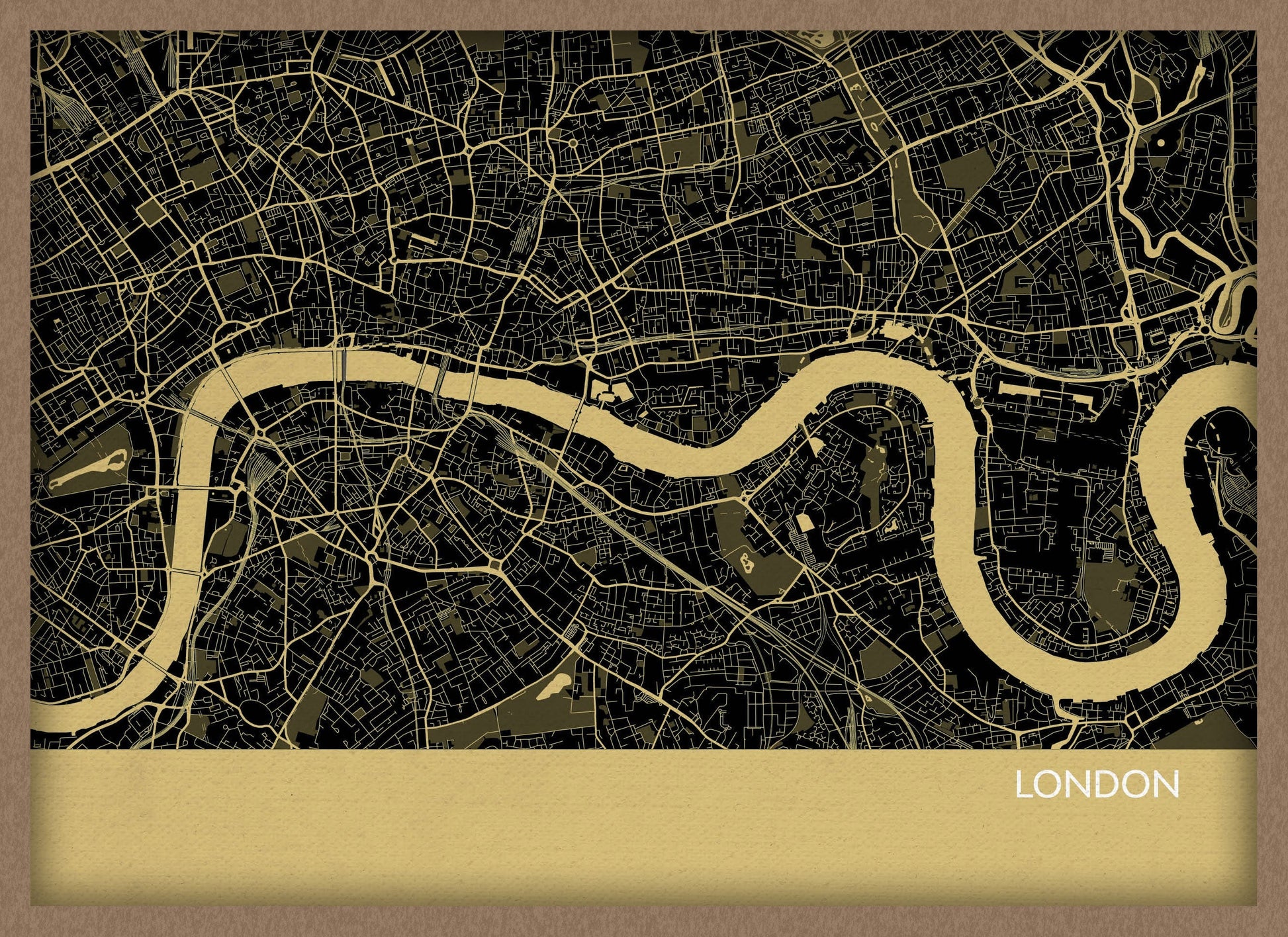 LS01564_3_WDOAK - London City Street Map Print Straw