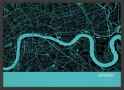 LS01565_4_WDBLA - London City Street Map Print Turquoise
