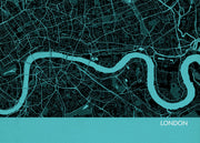 LS01565_4_MATTP - London City Street Map Print Turquoise