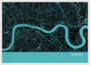 LS01565_S_WDWHI - London City Street Map Print Turquoise