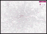 UK00252_L_LBDBL - London Postcode District Wall Map (within M25)