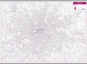 UK00252_L_LAMHB - London Postcode District Wall Map (within M25)