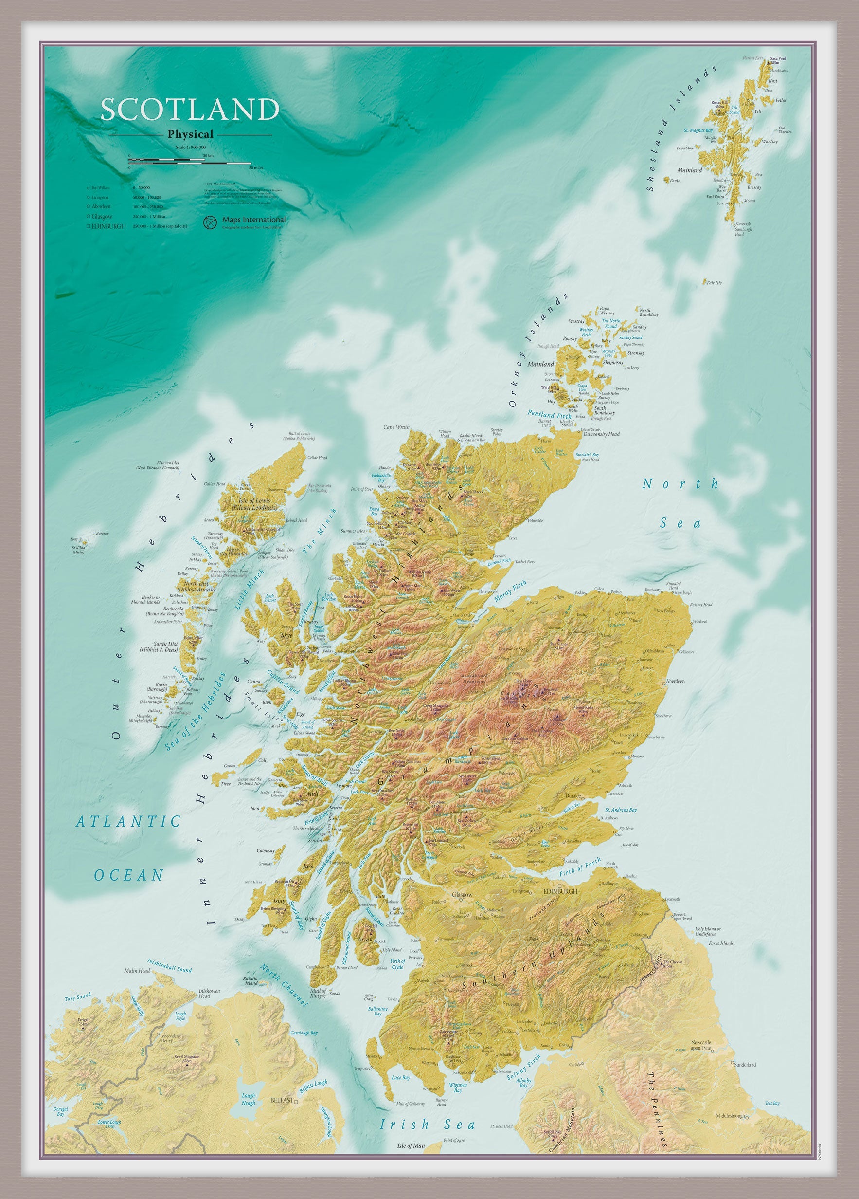 UK01806_S_PINAL - Map Of Scotland Topographic Terrain