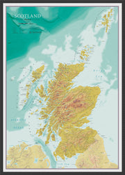 UK01806_S_WDBLA - Map Of Scotland Topographic Terrain