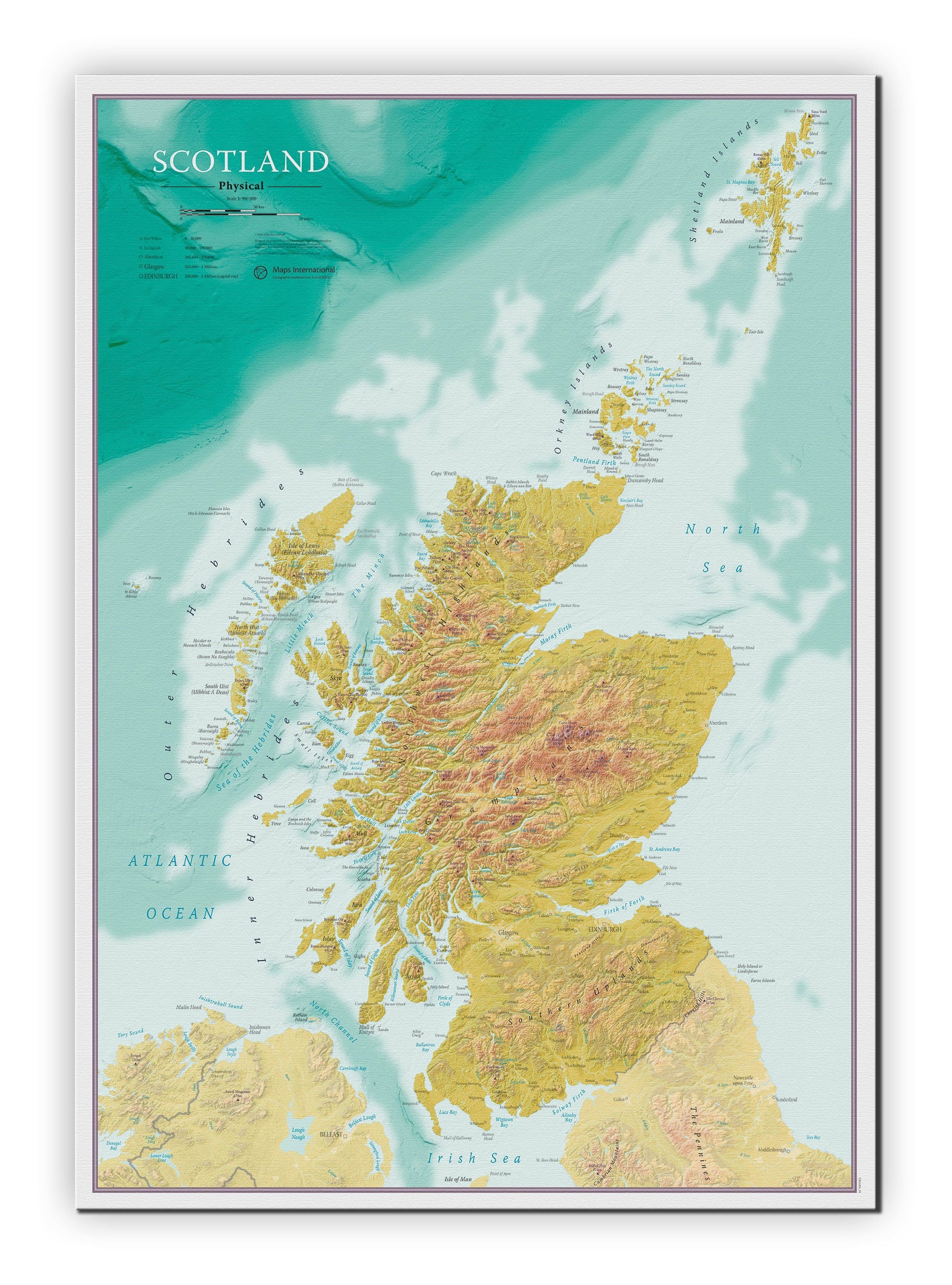 UK01806_S_CANVA - Map Of Scotland Topographic Terrain