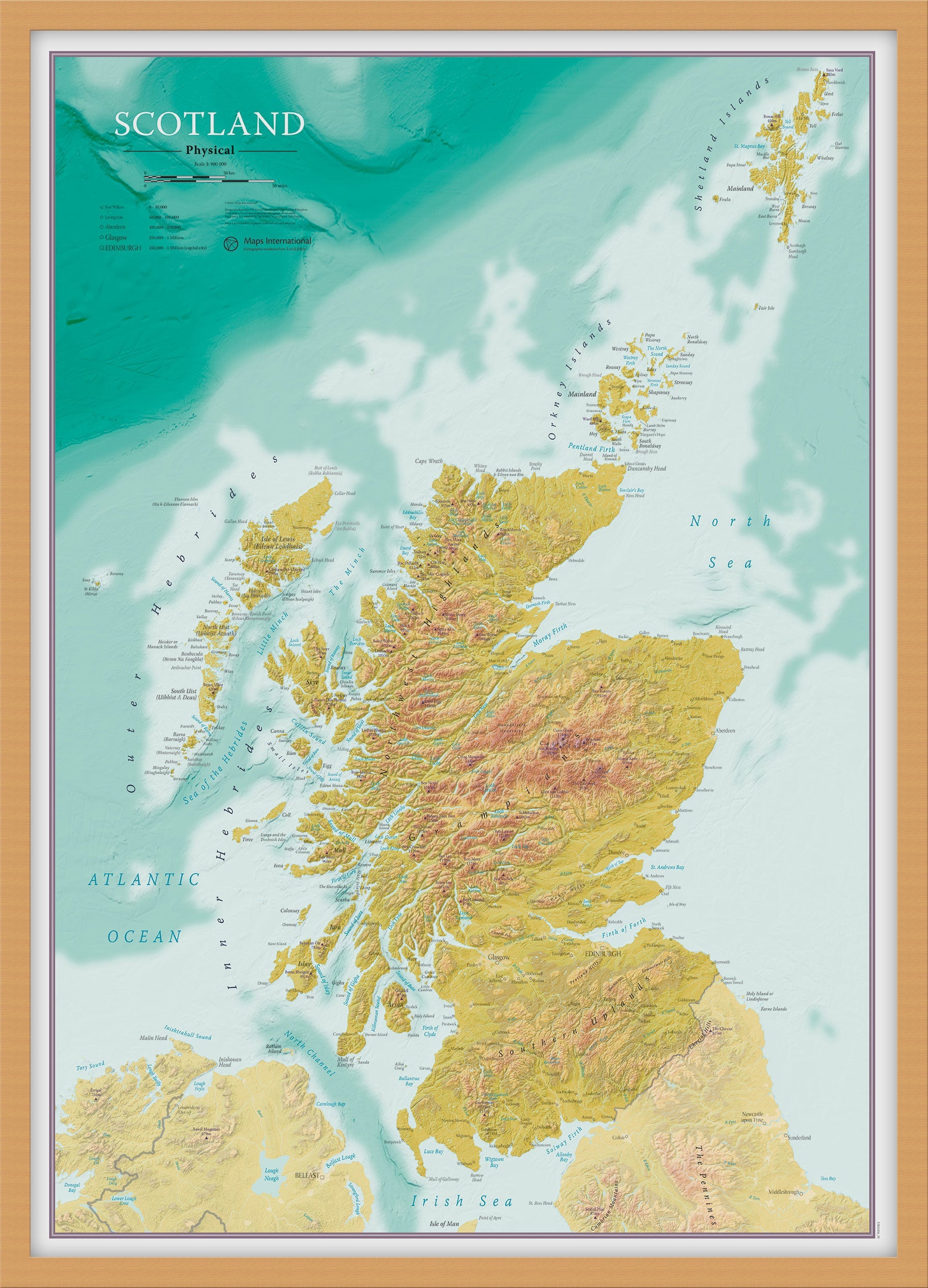 UK01806_M_WDOAK - Map Of Scotland Topographic Terrain