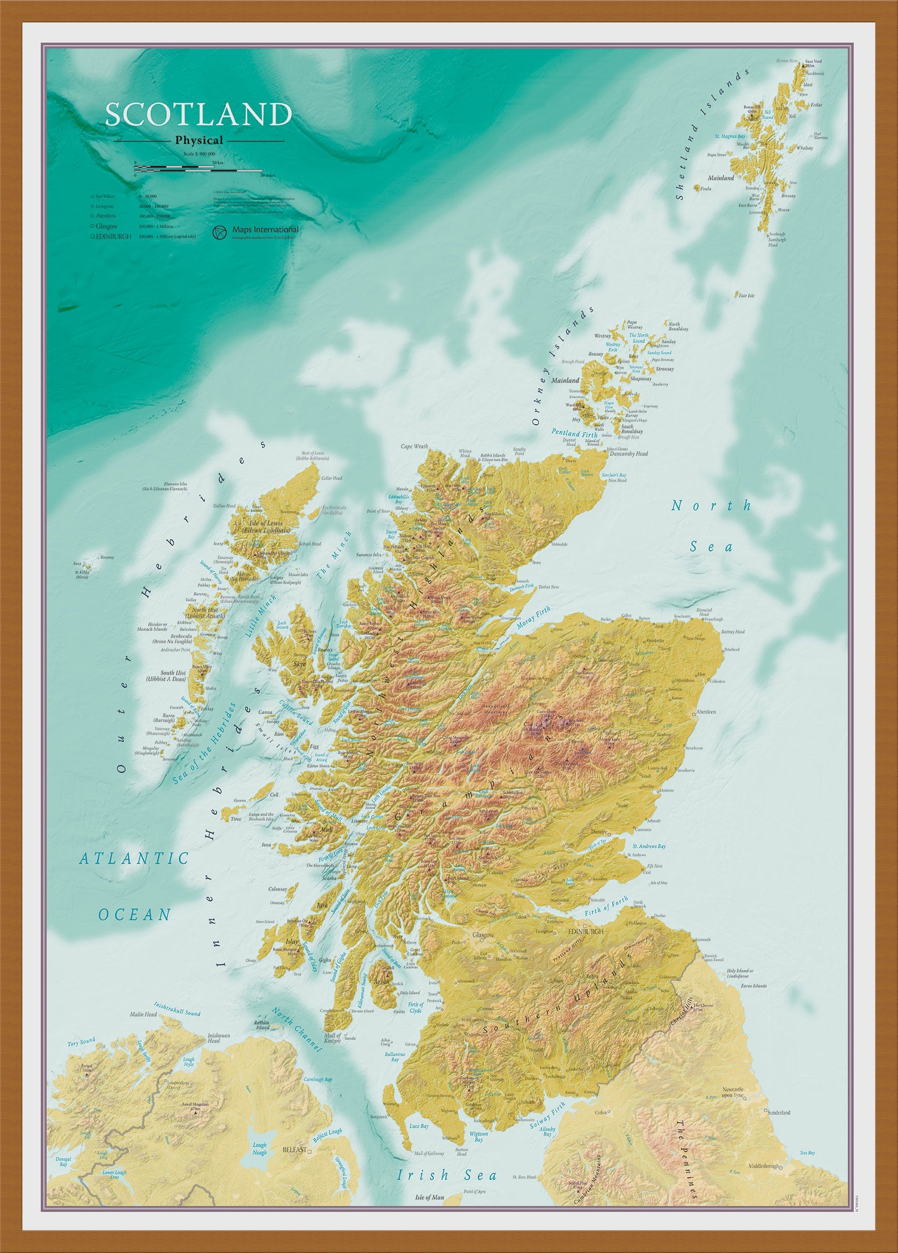 UK01806_L_WDTEA - Map Of Scotland Topographic Terrain