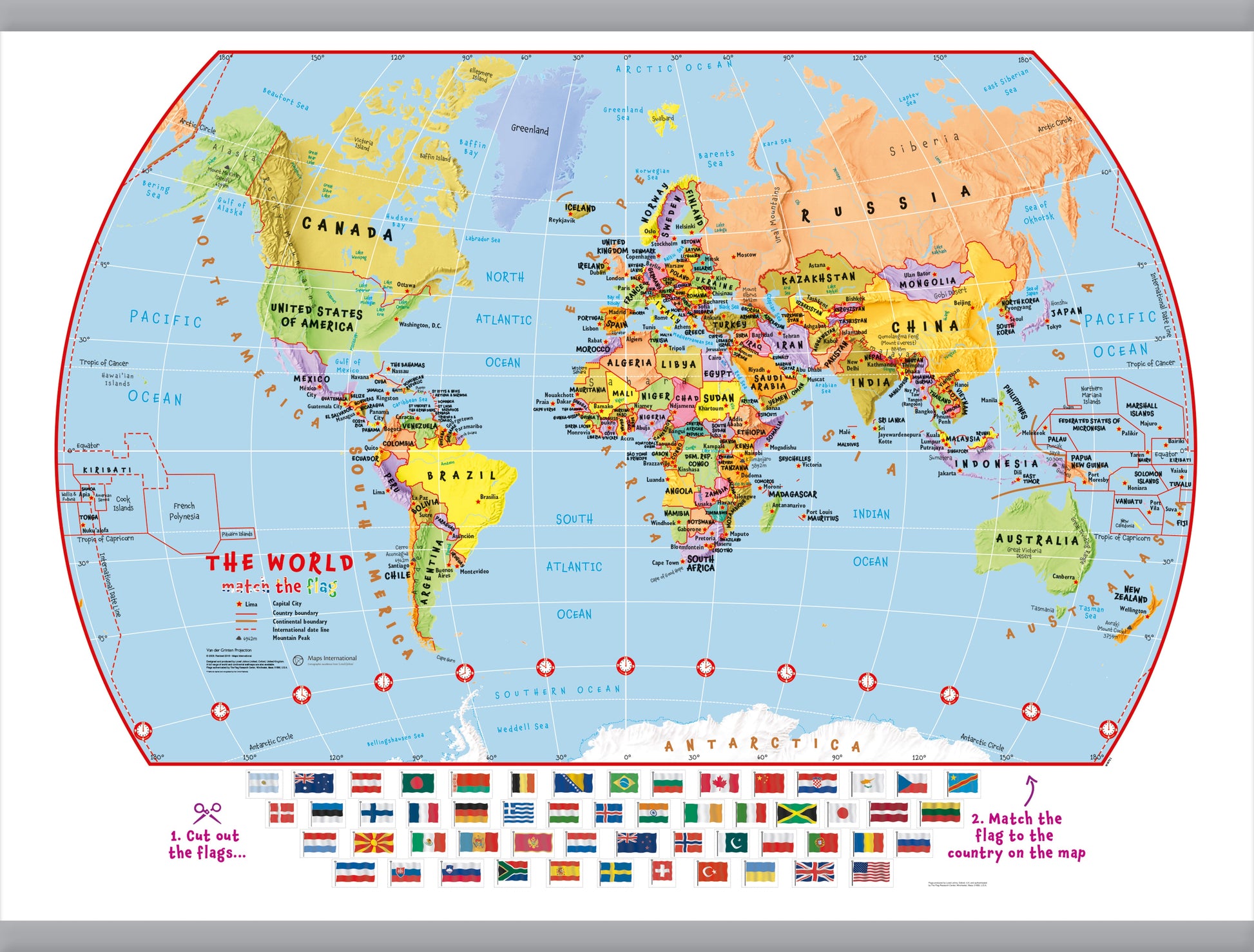 WM00791_M_LAMHB - Match The Flags World Map