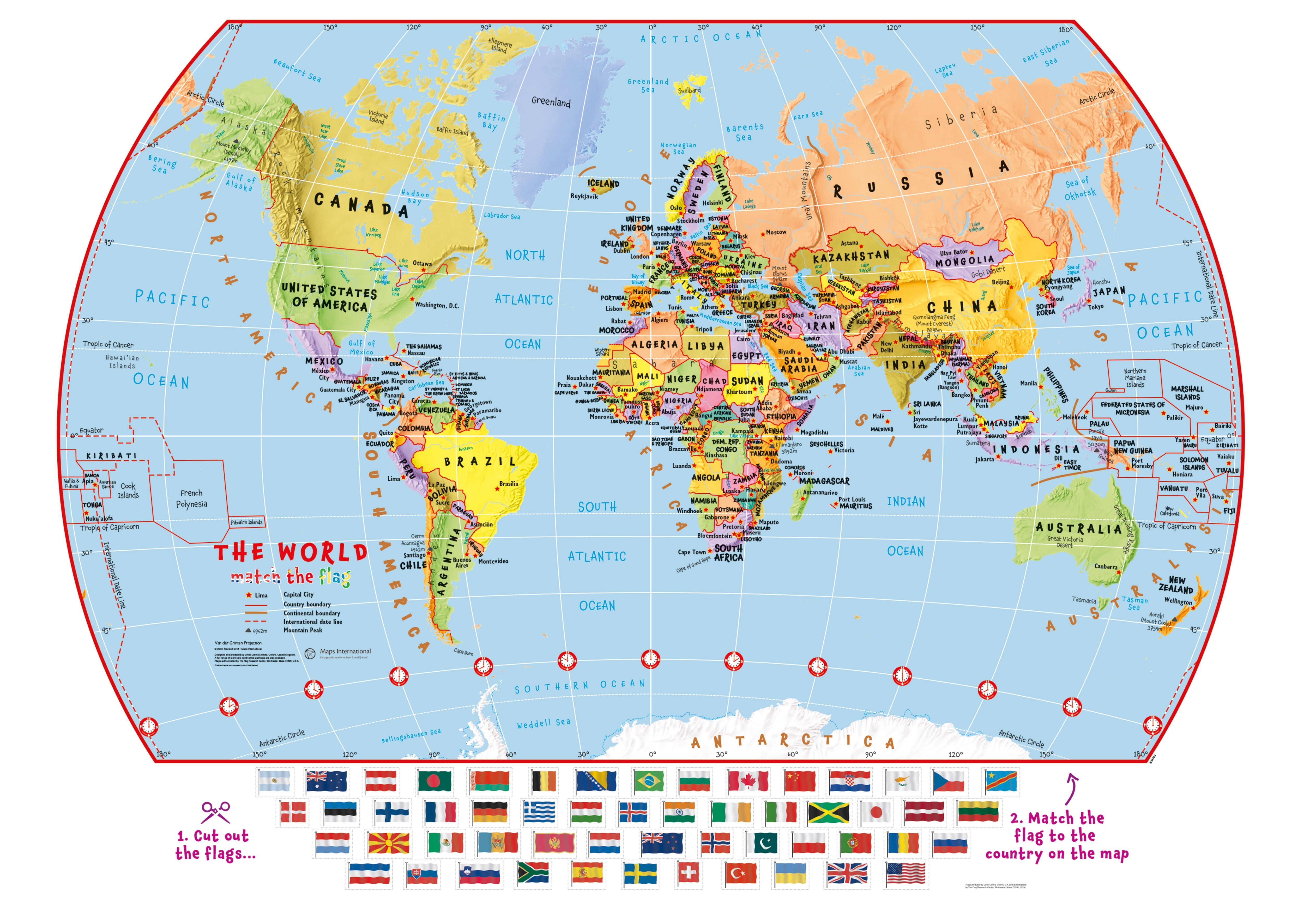 WM00791_M_LAMIN - Match The Flags World Map