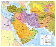 CT00798_M_PNBRD - Middle East Wall Map Political