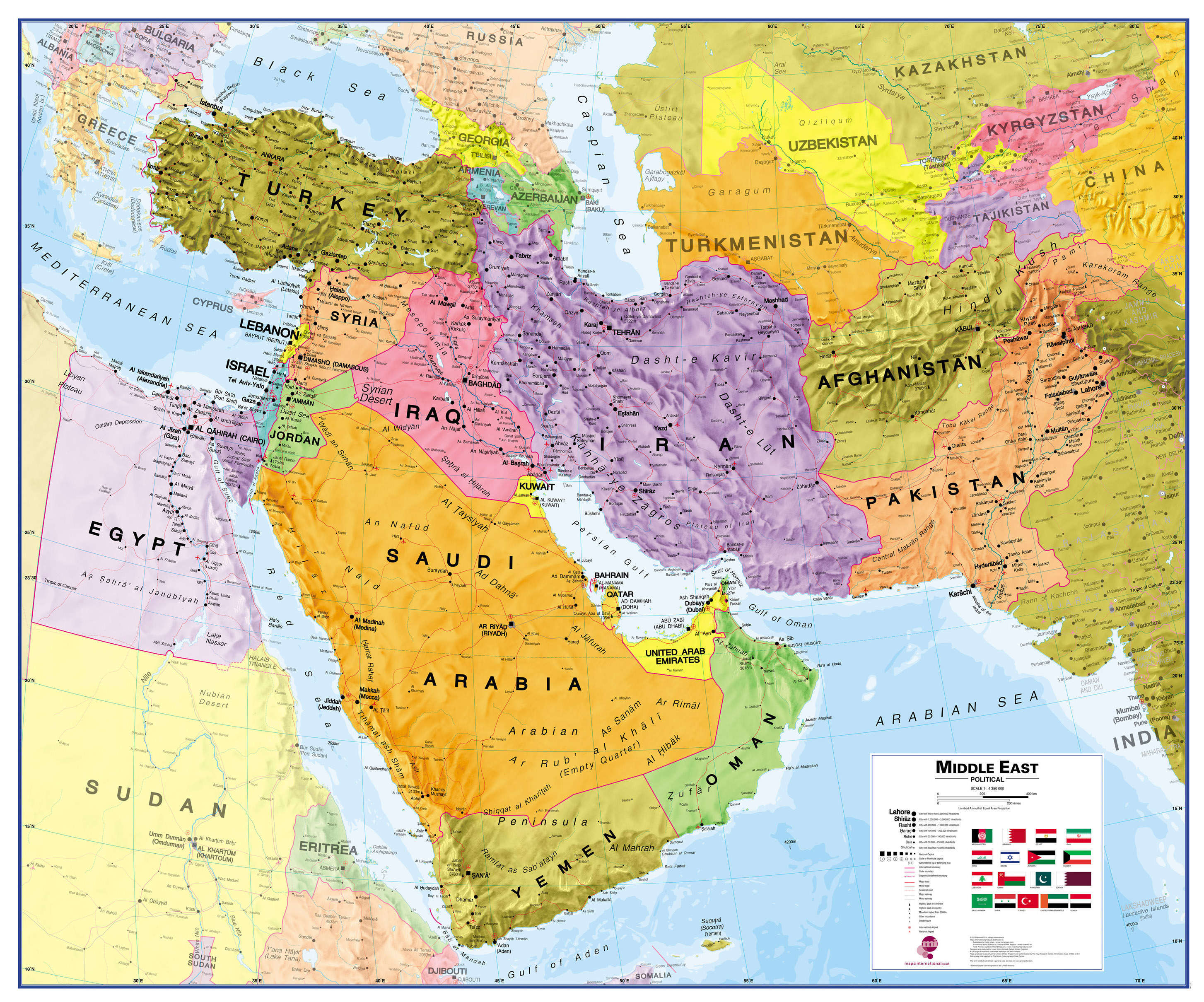 CT00798_L_CANRL - Middle East Wall Map Political