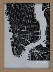 LS01552_3_WDOAK - New York City Street Map Print Charcoal