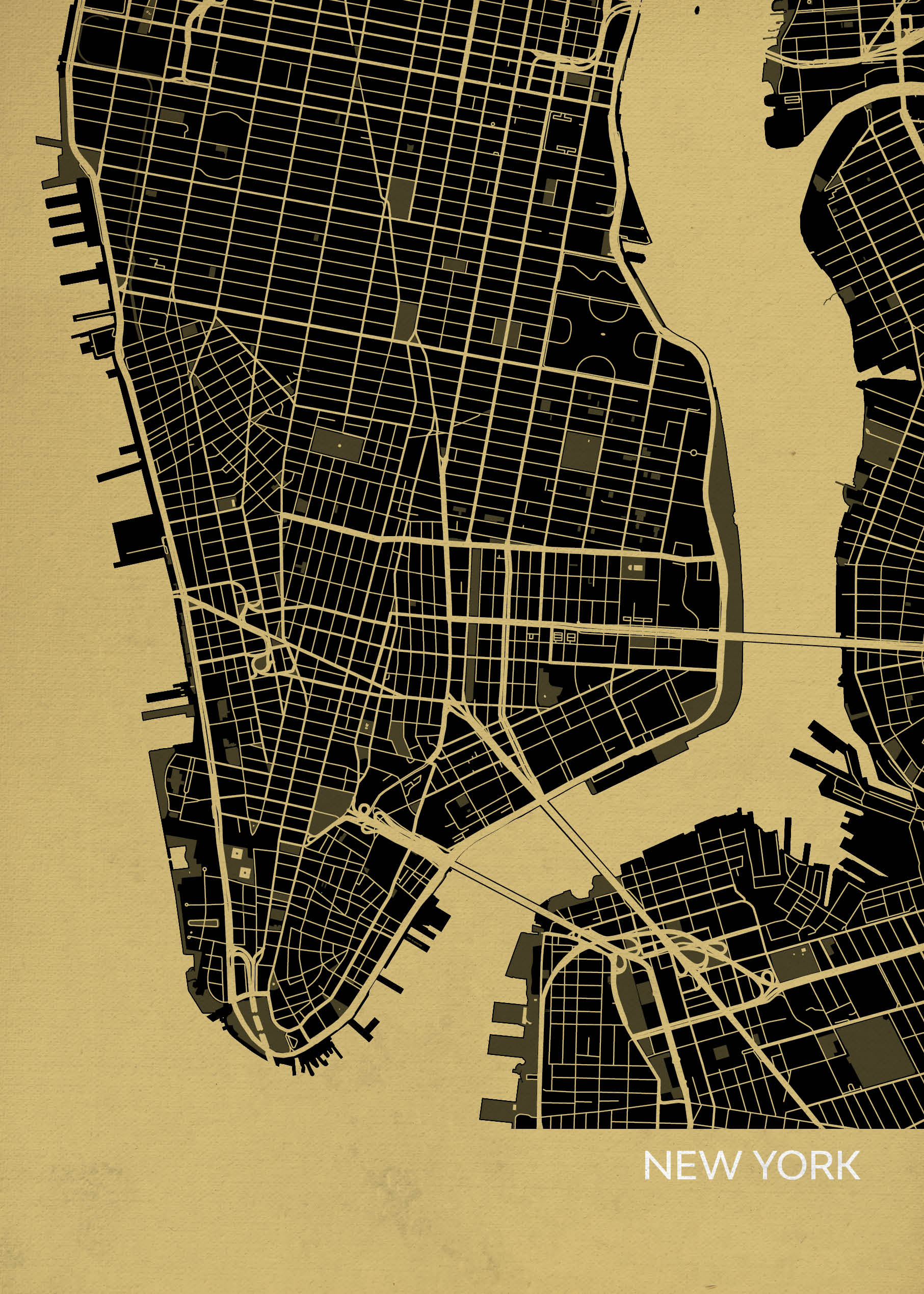 LS01562_4_MATTP - New York City Street Map Print Straw
