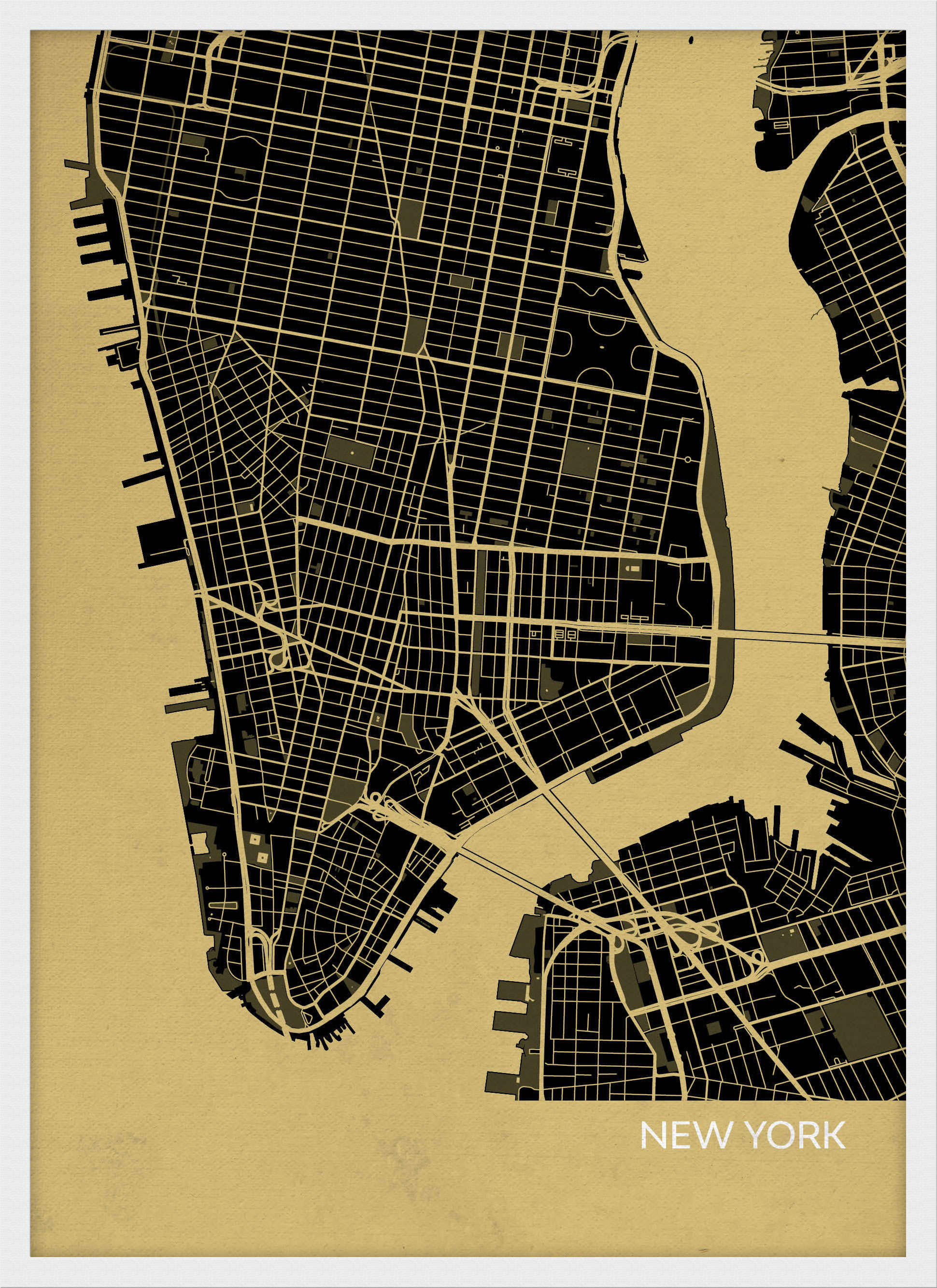 LS01562_4_WDWHI - New York City Street Map Print Straw