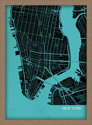 LS01563_3_WDOAK - New York City Street Map Print Turquoise
