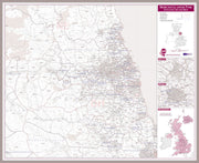 UK00779_L_MGFAL - Newcastle upon Tyne, Sunderland and Durham Postcode Sector Map