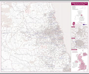UK00779_L_LAMHB - Newcastle upon Tyne, Sunderland and Durham Postcode Sector Map