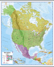 CT00018_L_CANHB - North America Wall Map Political