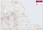 UK00035_L_LMBRD - Northern England and the Midlands Postcode District Map