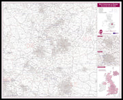 UK00781_L_LBDBL - Nottingham and Derby Postcode Sector Map