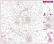 UK00781_L_PAPER - Nottingham and Derby Postcode Sector Map