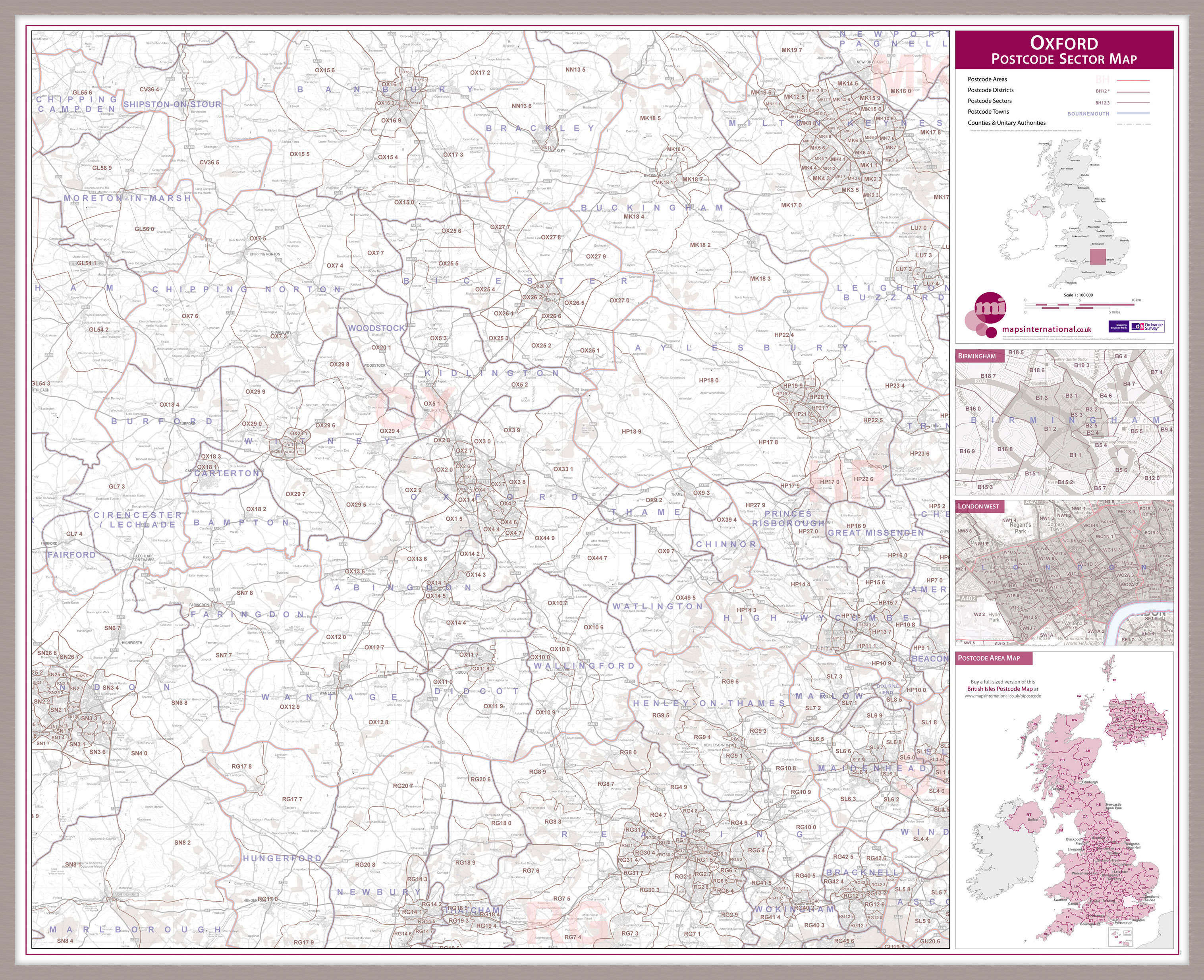 UK00782_L_LBDAL - Oxford Postcode Sector Map