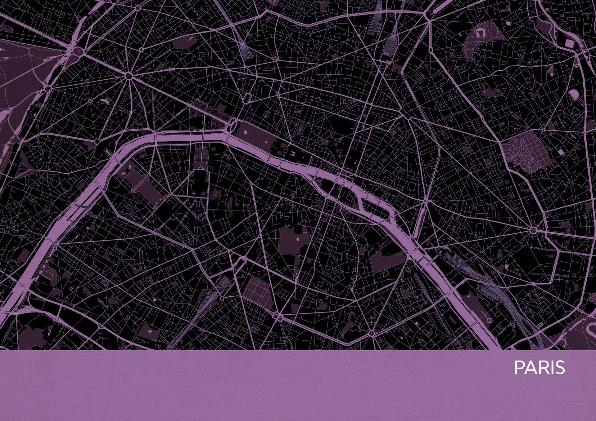 LS01557_4_MATTP Paris City Street Map Print