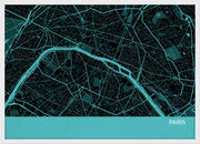 LS01567_4_WDWHI - Paris City Street Map Print Turquoise