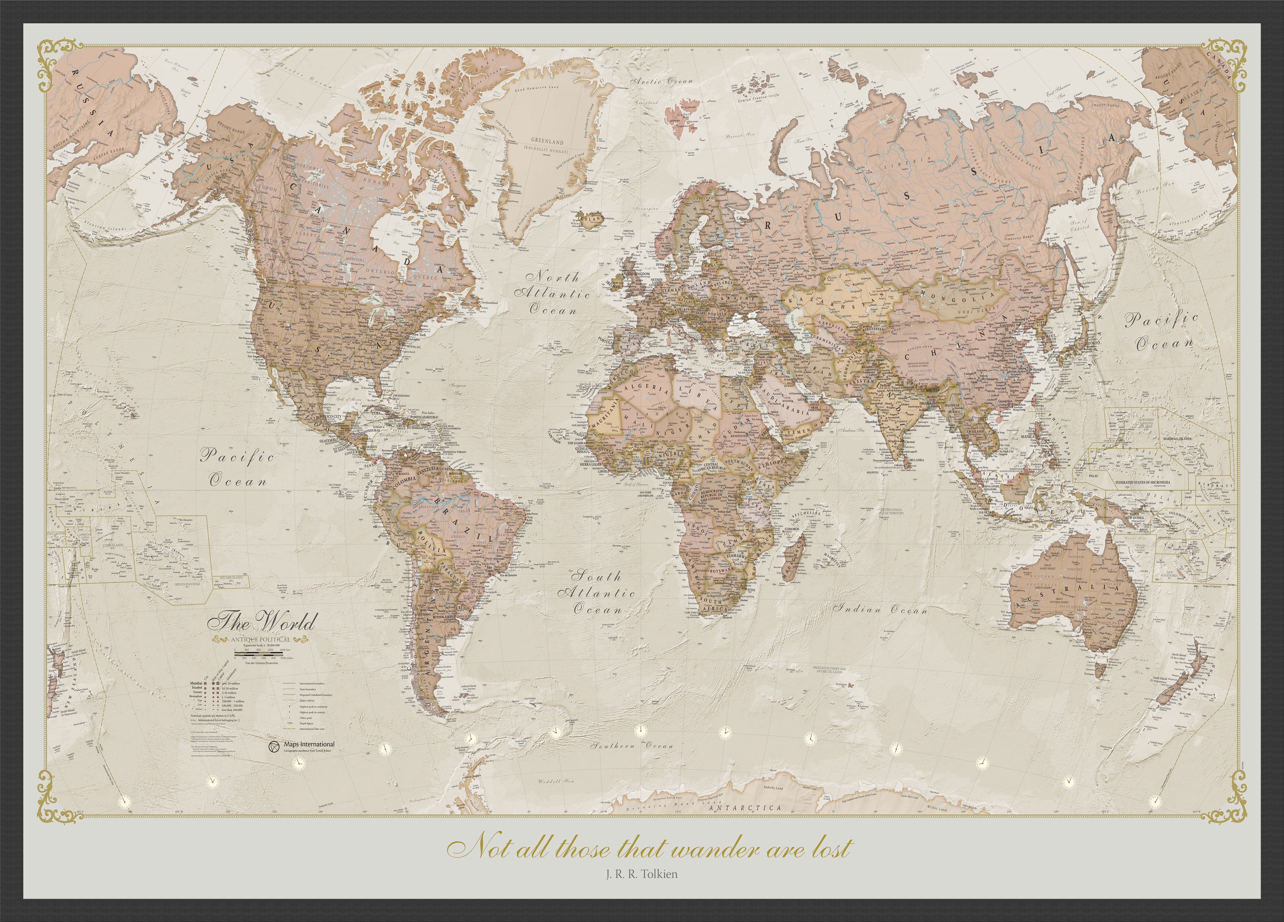 PS01164_S_WDBLA - Personalised Antique World Map