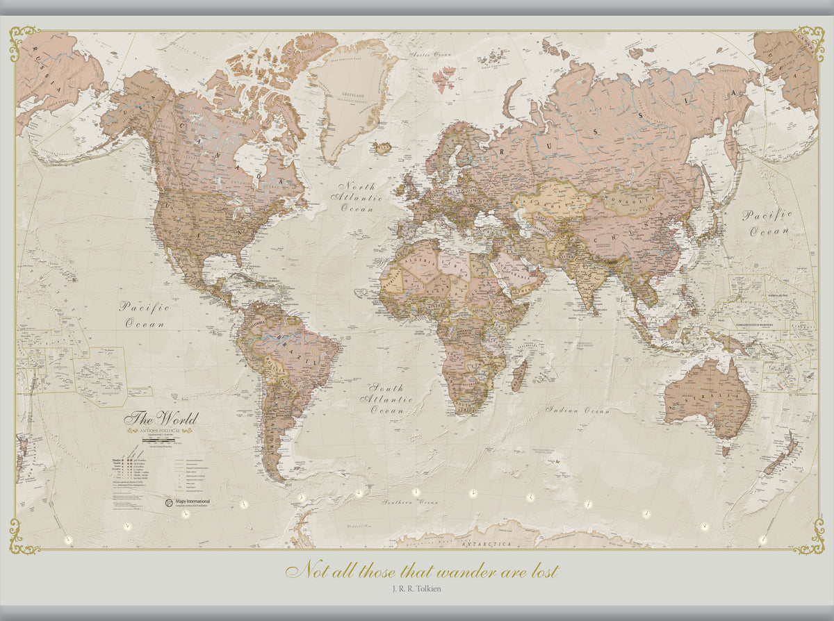 PS01164_M_LAMHB - Personalised Antique World Map