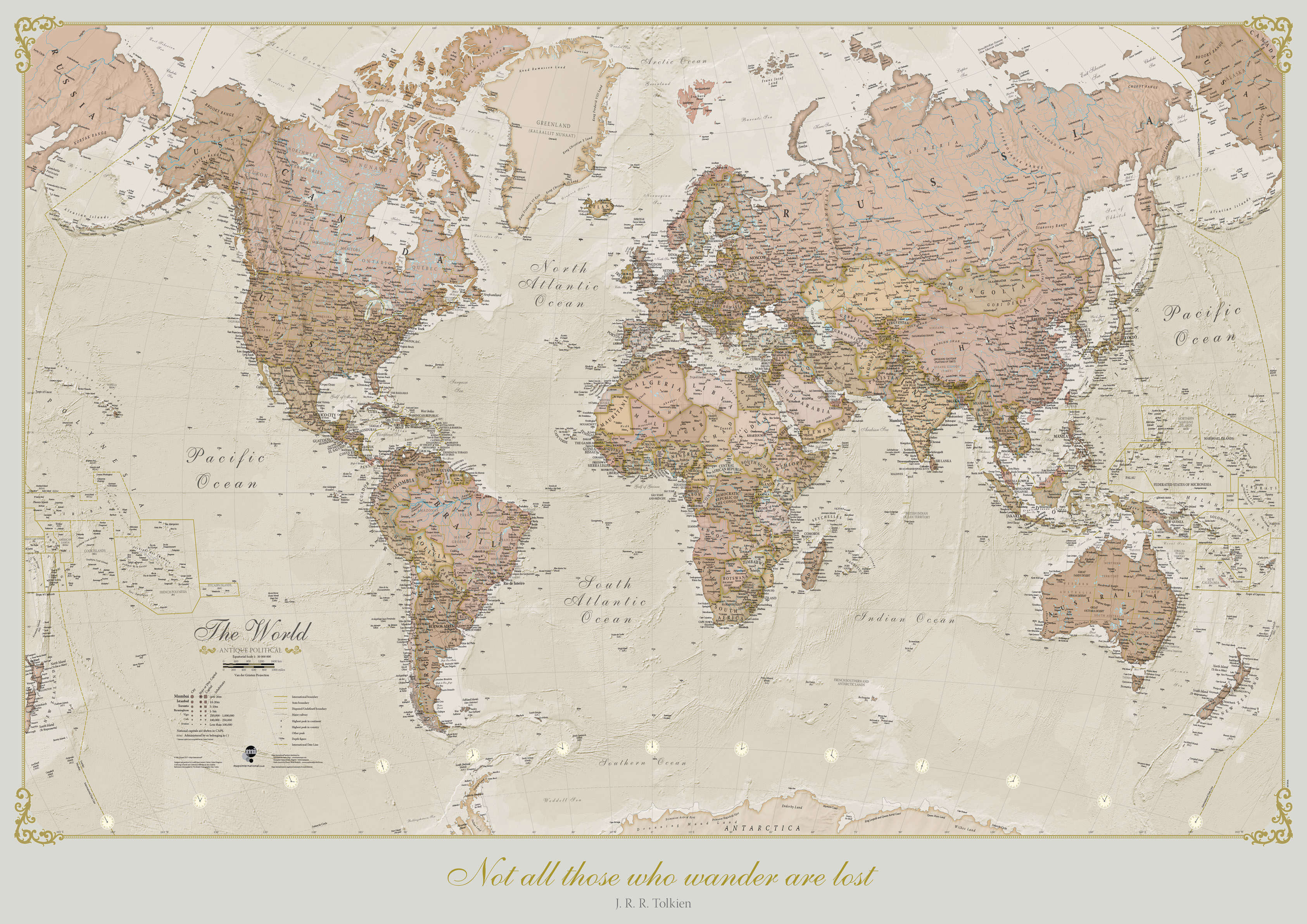 PS01164_L_CANRL - Personalised Antique World Map