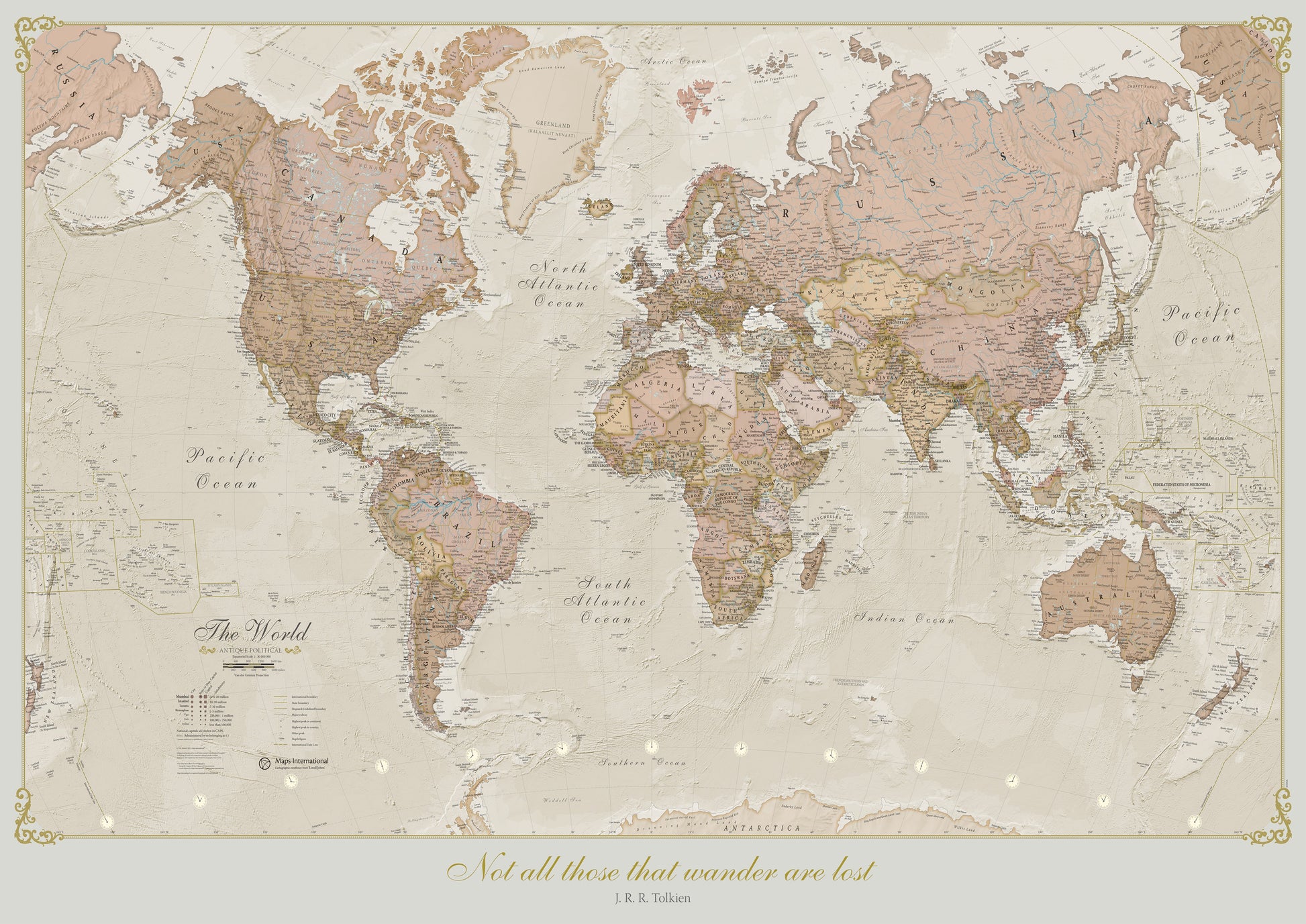 PS01164_M_PAPER - Personalised Antique World Map