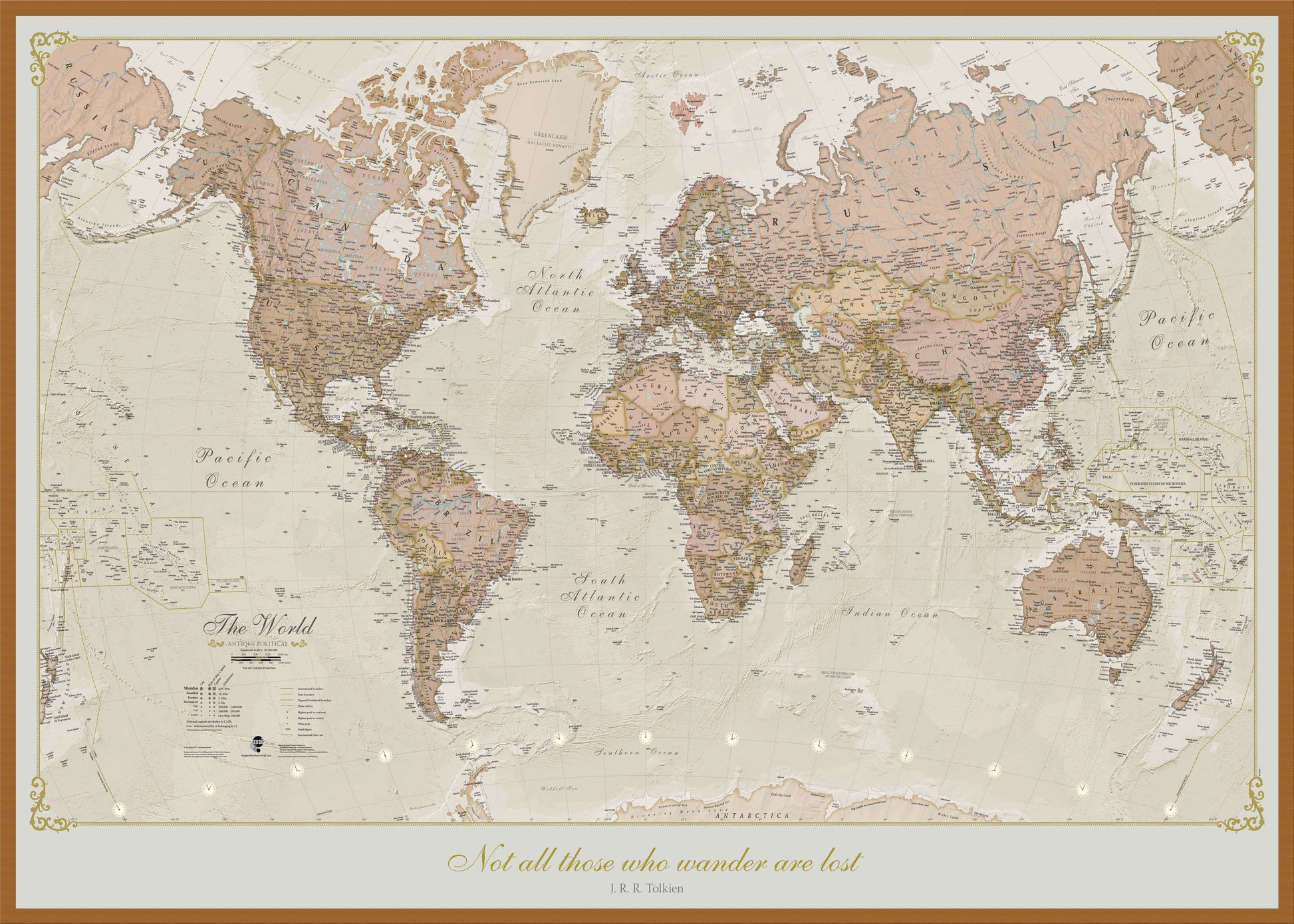 PS01164_L_LBWTE - Personalised Antique World Map