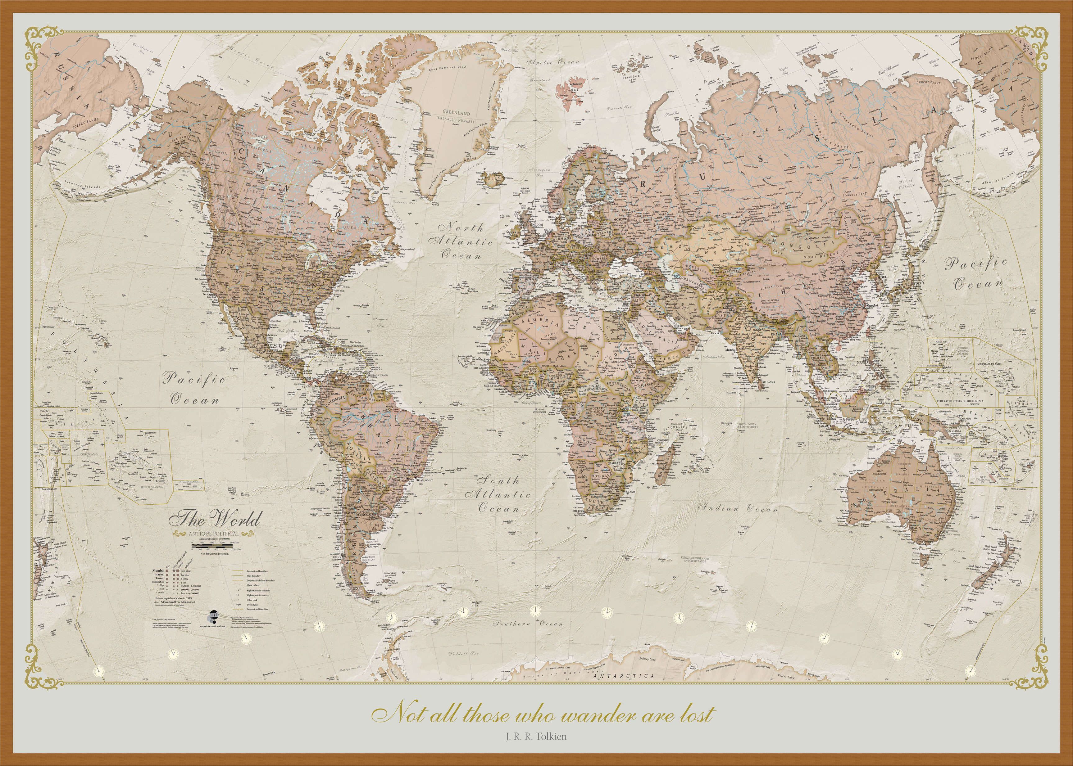 PS01164_L_LBWTE - Personalised Antique World Map