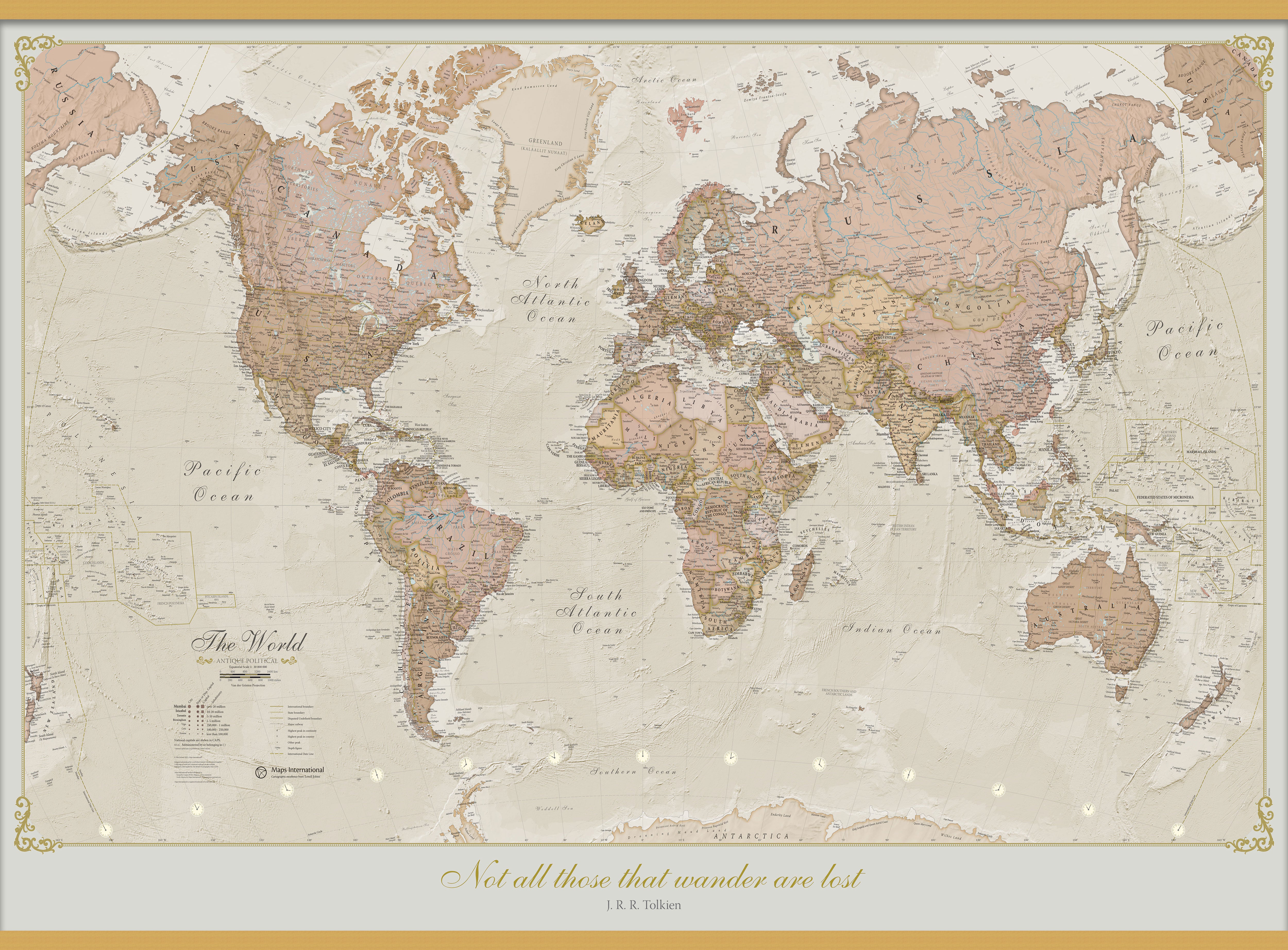 Personalised Antique World Map Wooden Bars Lwdhb 1