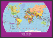PS01426_S_BWBLA - Personalised Child's World Map
