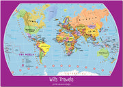 PS01426_M_PNBRD - Personalised Child's World Map