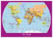 PS01426_M_WDWHI - Personalised Child's World Map