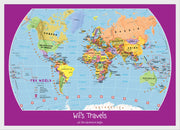 PS01426_M_BWWHI - Personalised Child's World Map