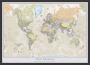PS01192_M_BWBLA - Personalised Classic World Map
