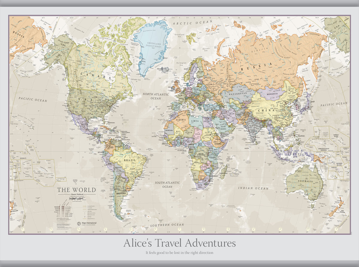 PS01192_S_LAMHB - Personalised Classic World Map