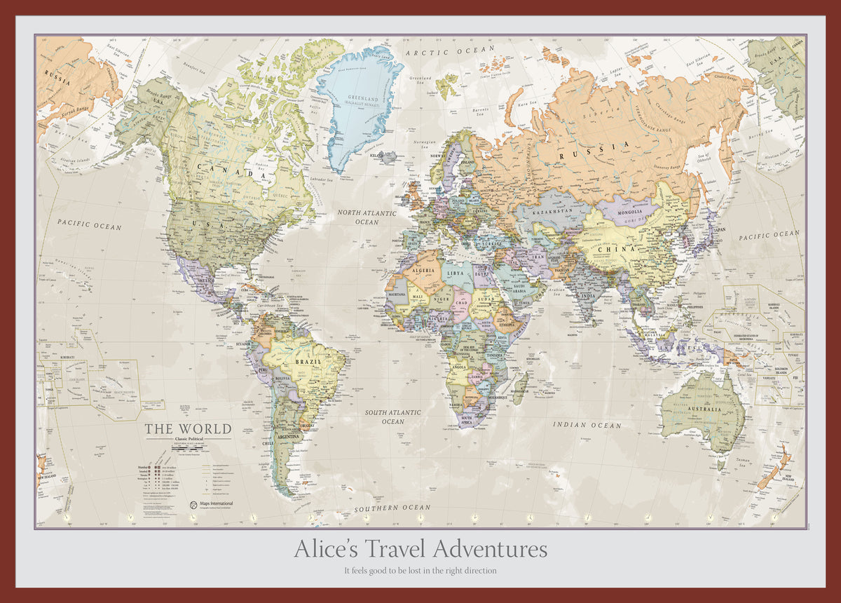 PS01192_S_PINOK - Personalised Classic World Map