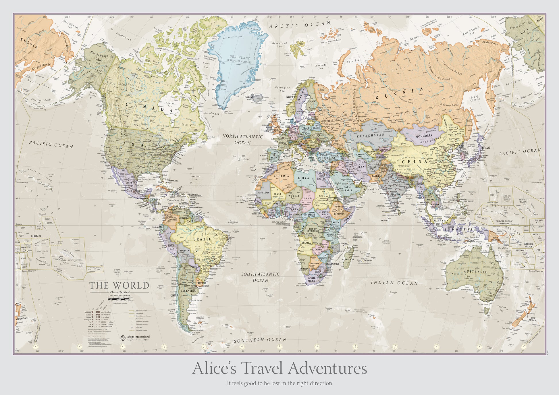 PS01192_M_PAPER - Personalised Classic World Map