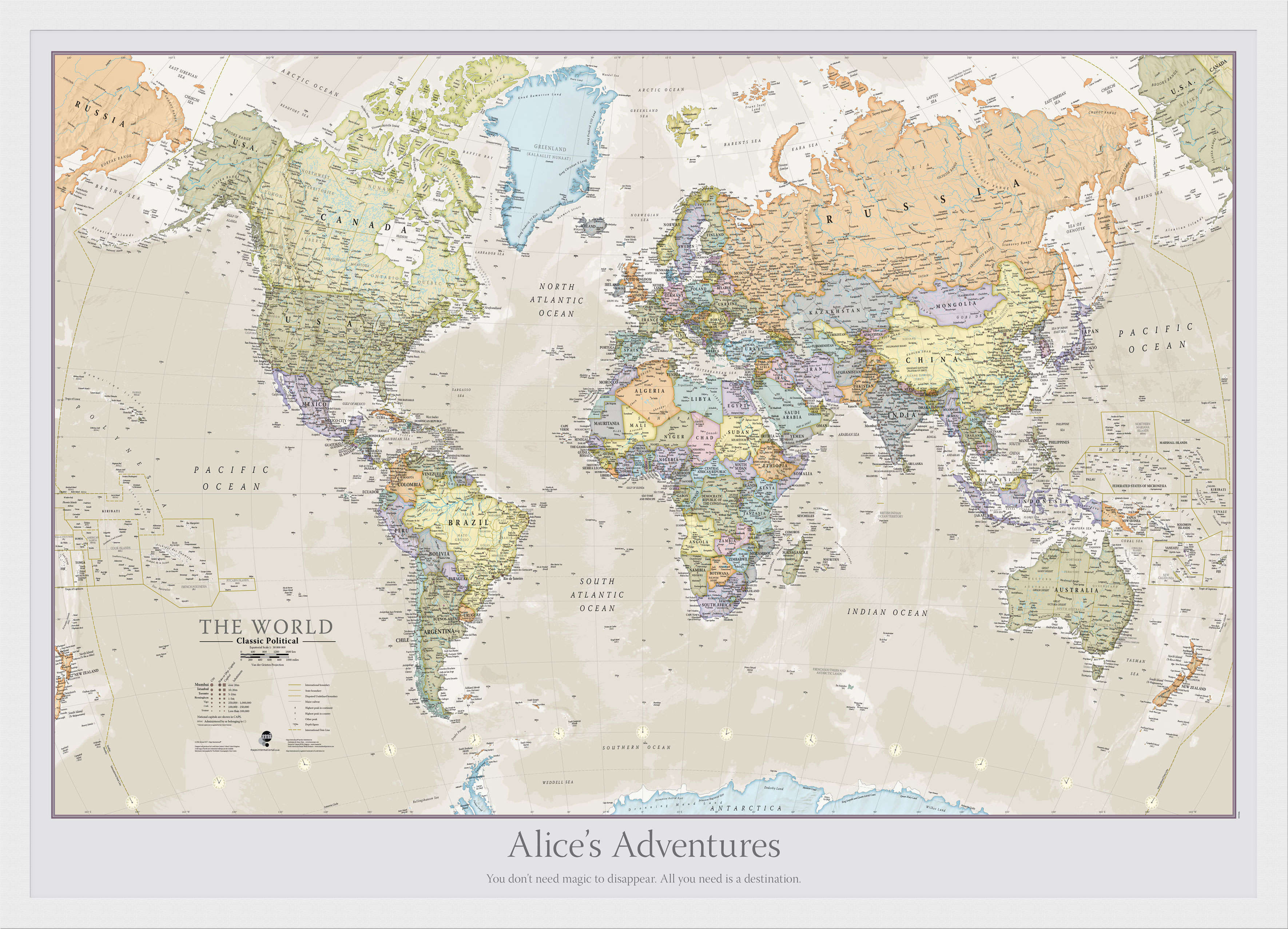 PS01192_M_BWWHI - Personalised Classic World Map