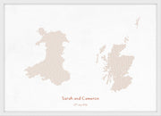 PS01602_S_WDWHI - Personalised Country Name Text Map Print - Burnt Orange